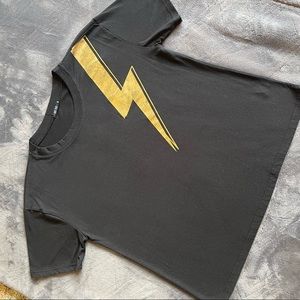 Women's Lightening Bolt Foil Graphic T-shirt In Black